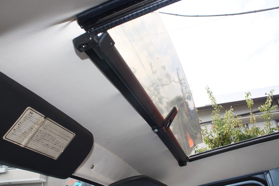 後席は直撃だった風もこれで快適〜！