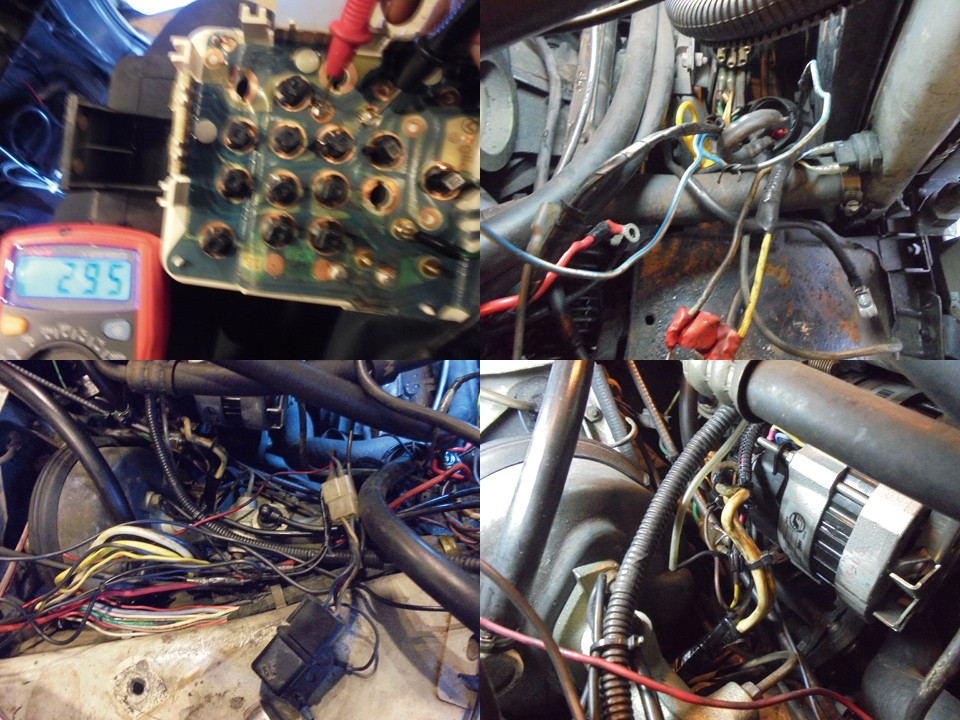 補修前の状態その2：　室内及びエンジンルームの電気廻りの配線を引き直しました。これは旧車ではかなりのアドバンテージかと・・・。