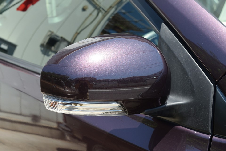 スリキズの付きやすいドアミラーもご覧の通りの無傷。